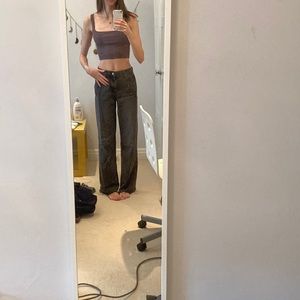 Dynamite high rise wide leg black/grey jeans